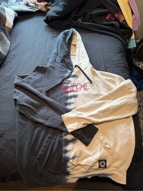 Welcome Split Black and Cream Hoodie - Two-Tone Pullover